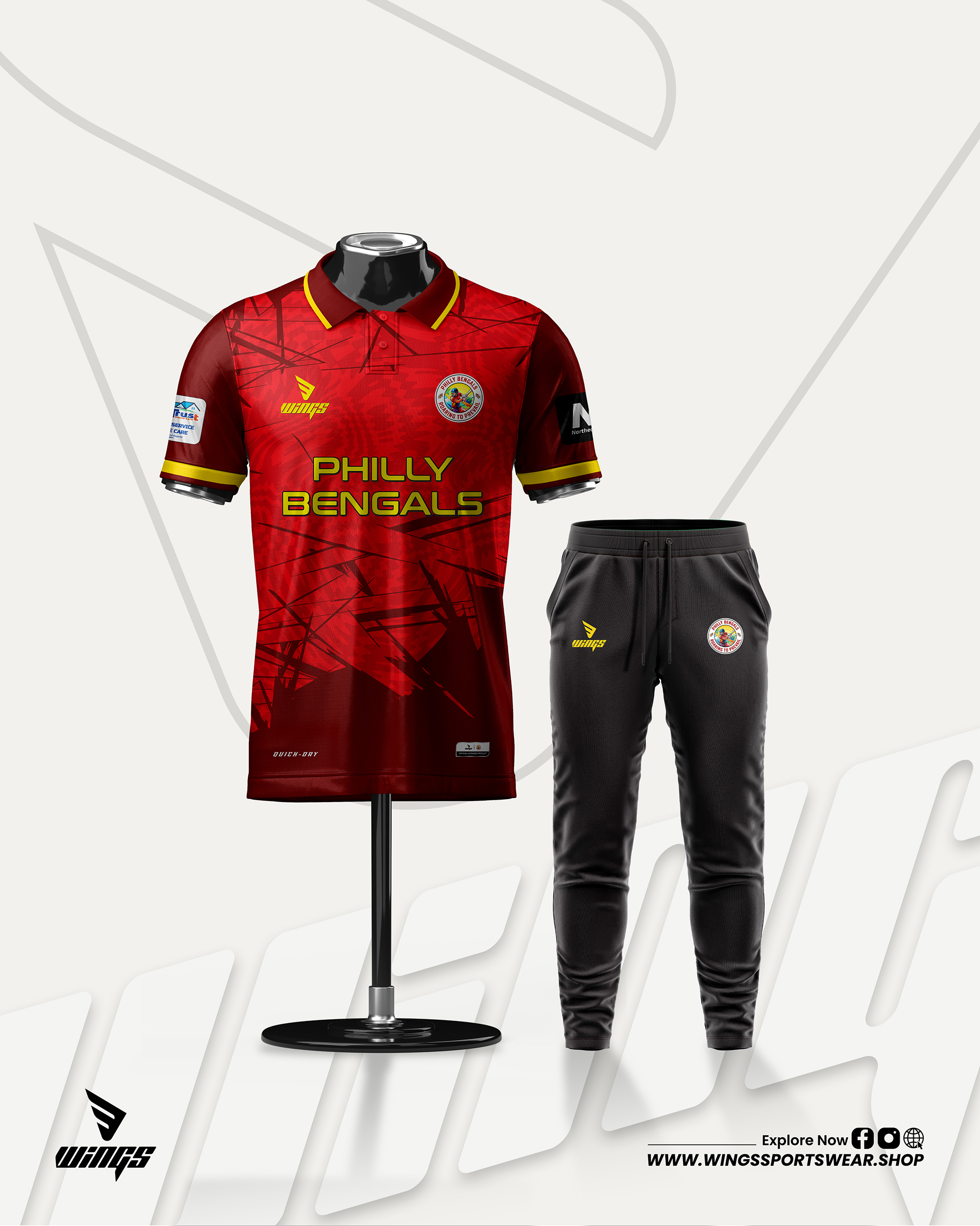 Jersey Design & Manufacturing for Philly Bengals Cricket Club, USA