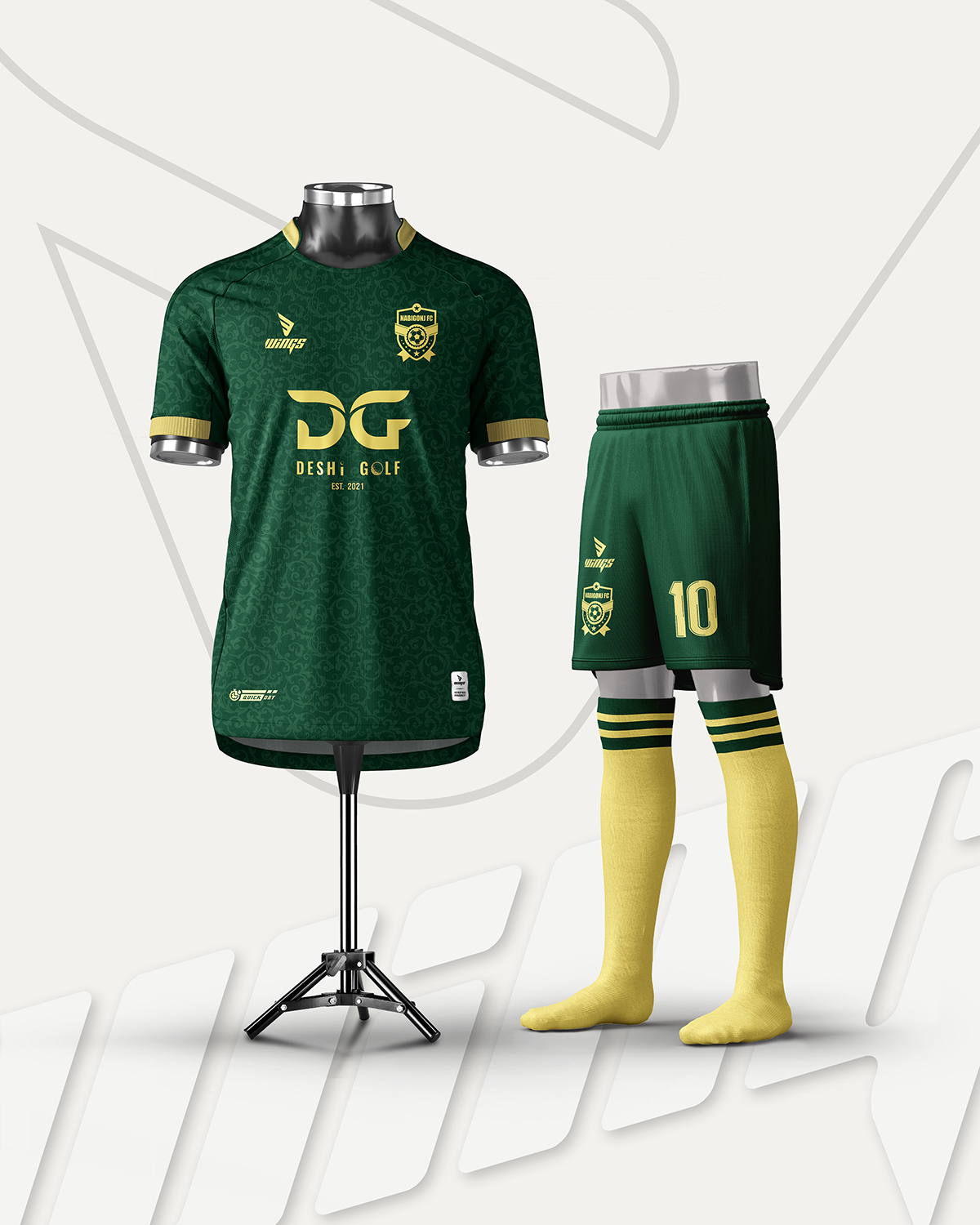 Home Jersey design and Manufacturing for the Nabigonj FC, UK