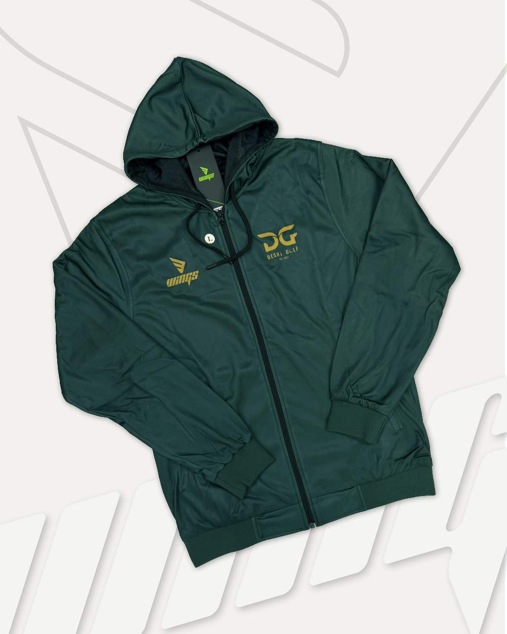 Green Hoodie for Deshi Golf, UK Gallery Image 2