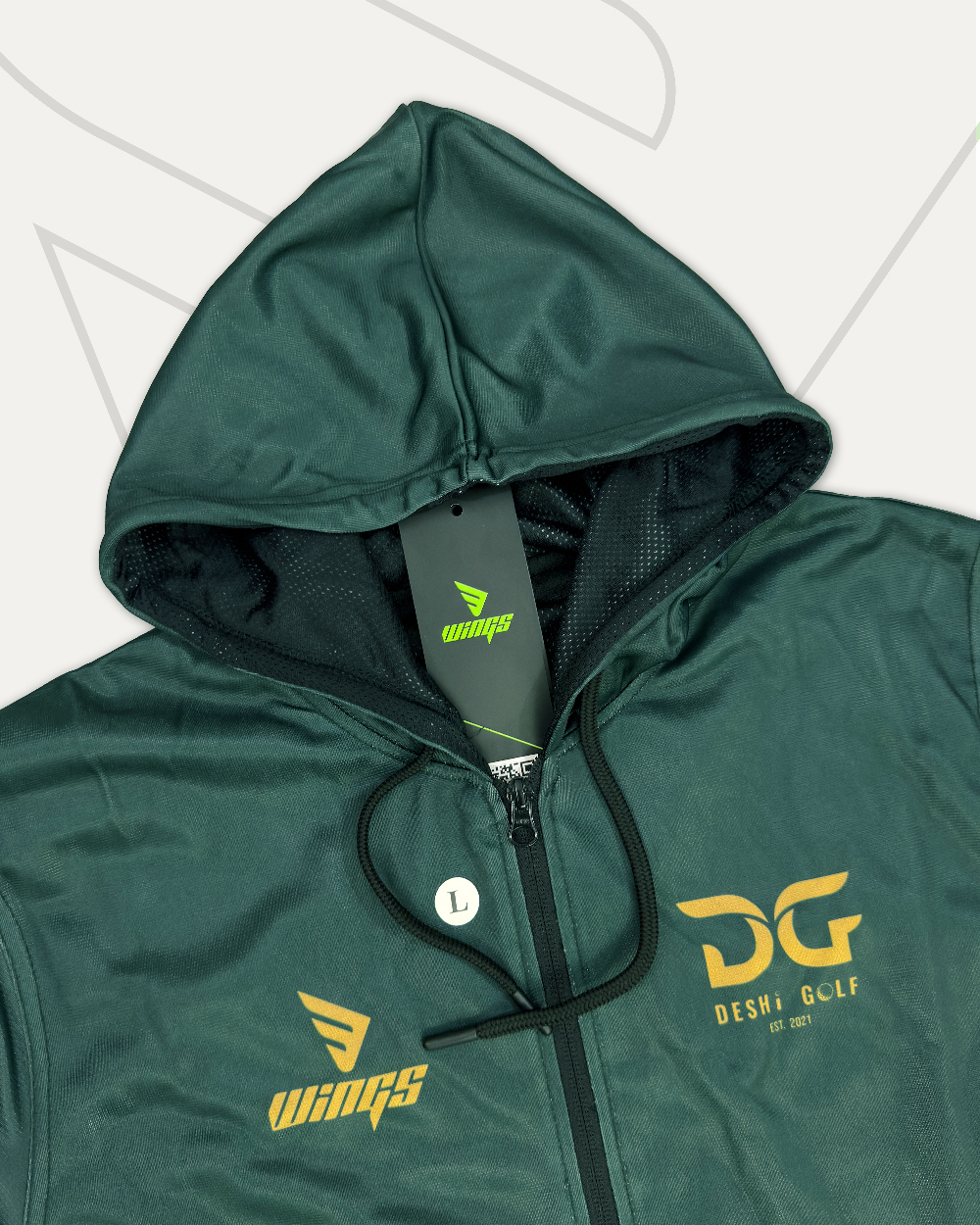 Green Hoodie for Deshi Golf, UK Gallery Image 3