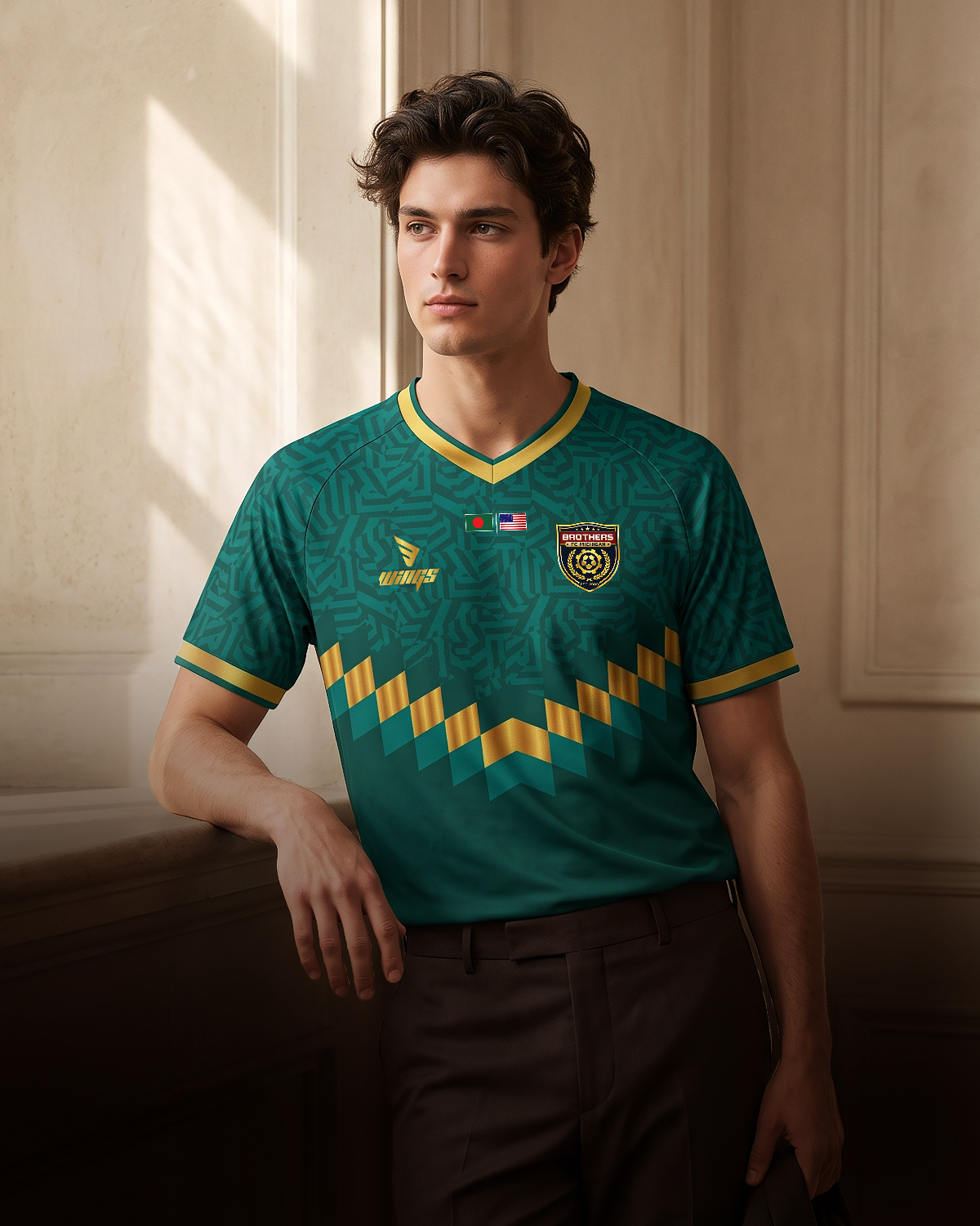 Home Jersey design and Manufacturing for Brothers FC, Michigan, USA